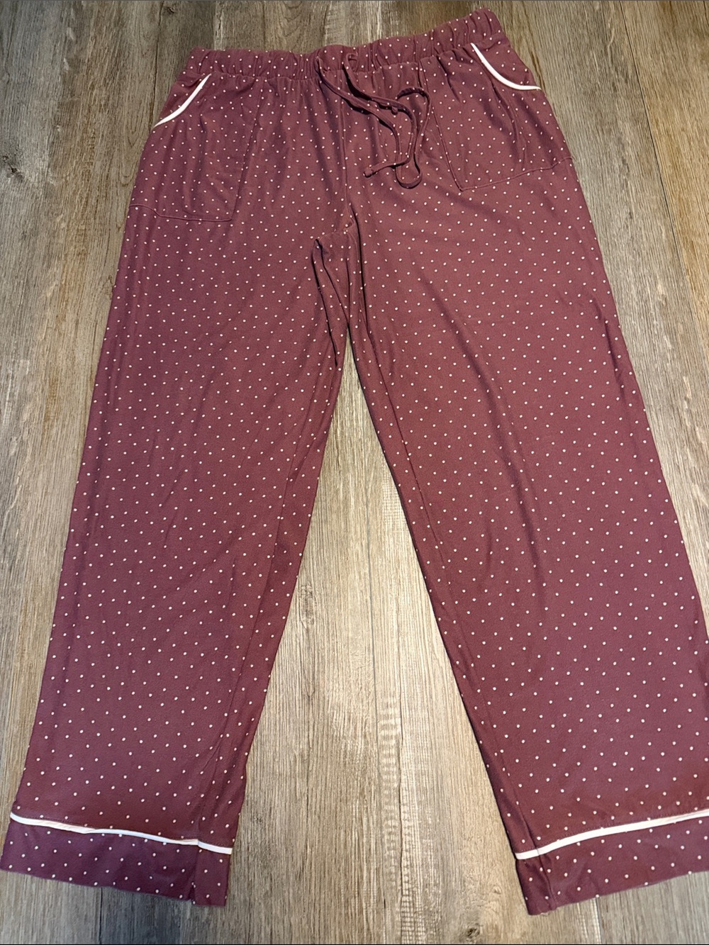 Lucky Brand Women’s Burgundy Polka Dot Lounge Pants